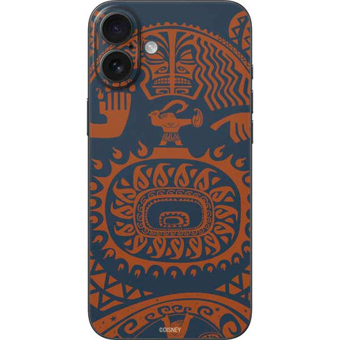 Disney Princess Moana Octopus Tropical Print Art iPhone 16 Plus Skin